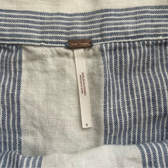 Free People Uptown Days Linen Wrap Skirt - Picture 5 of 6